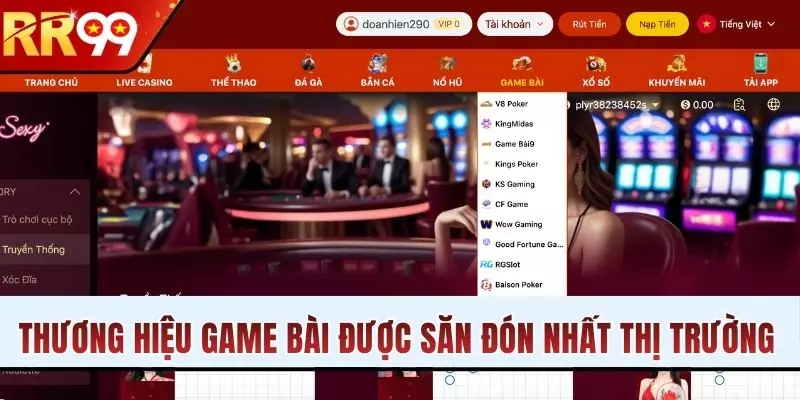 Thương hiệu game bài được săn đón nhất thị trường